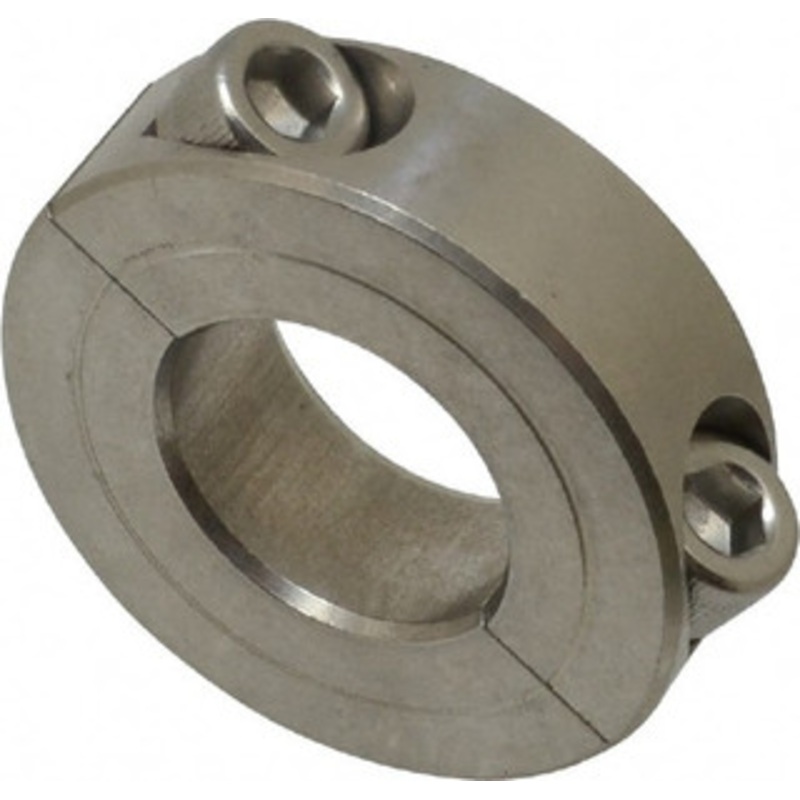 Climax 13/16 Bore, Stainless Steel, Two Piece Two Piece Split Shaft Collar 1-5/8 Outside Diam, 1/2 Wide 2C-081-S – 75237180