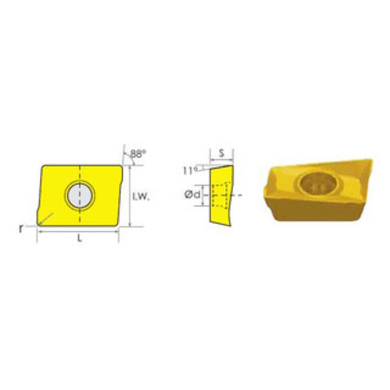 APKT/PM CARBIDE SHOULDER MILLING INSERTS (11MM, 16MM) [Pack of 10] – 6010-4002