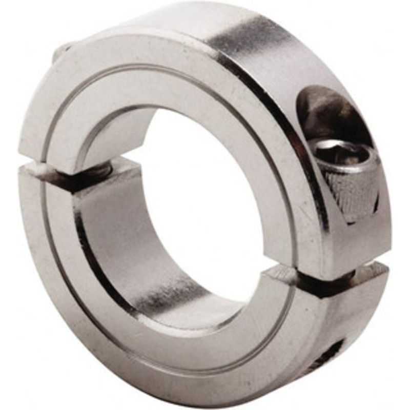 Climax 3-1/2 Bore, Stainless Steel, Two Piece Clamp Collar 4-3/4 Outside Diam, 7/8 Wide H2C-350-S – 43236751