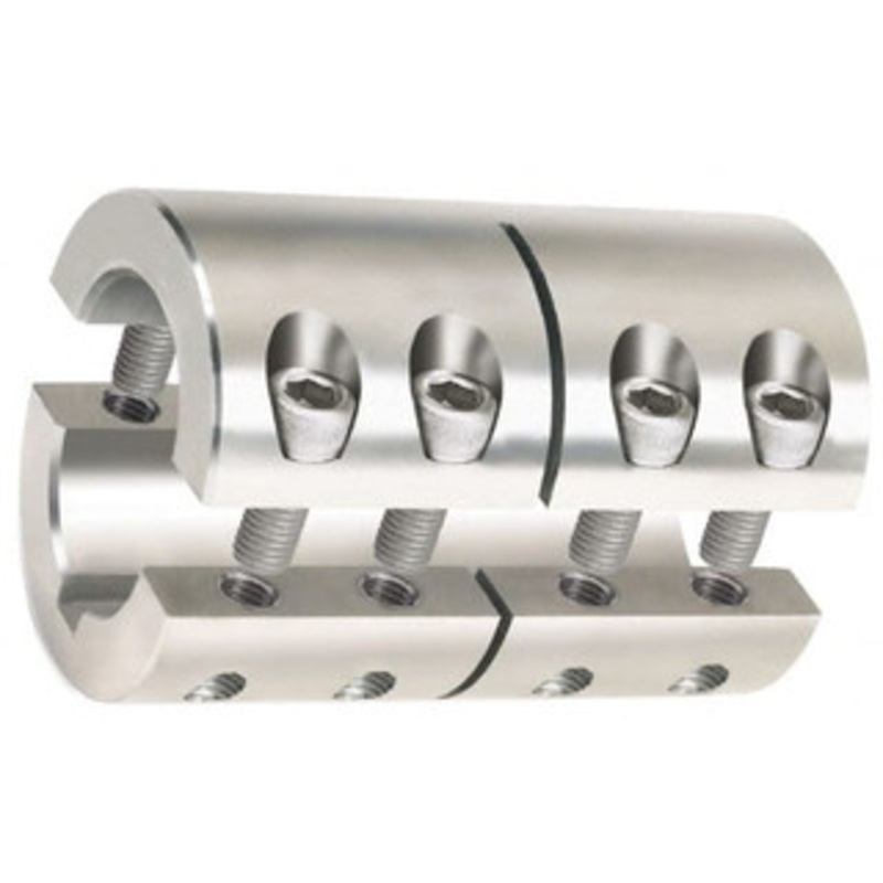 Climax 1-1/2 Inside x 2-5/8 Outside Diam, Two Piece Rigid Coupling with Keyway 3-7/8 Long x 3/8 Keyway Width x 3/16 Keyway Depth 2ISCC150-150SKW – 75242230