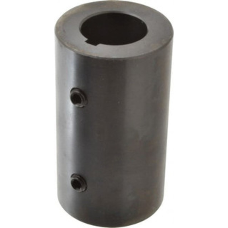 Climax 1-1/4 Inside x 2-1/4 Outside Diam, Mild Steel Set Screw Rigid Coupling with keyway 4 Long x 1/4 Keyway Width x 1/8 Keyway Depth RC-125-KW – 35465889