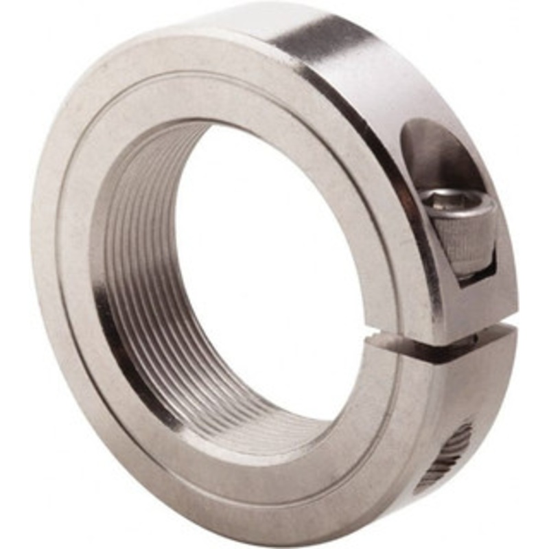 Climax 1-3/4-16 Thread, Stainless Steel, One Piece Threaded Shaft Collar 2-3/4 Outside Diam, 11/16 Wide ISTC-175-16-S – 35463314