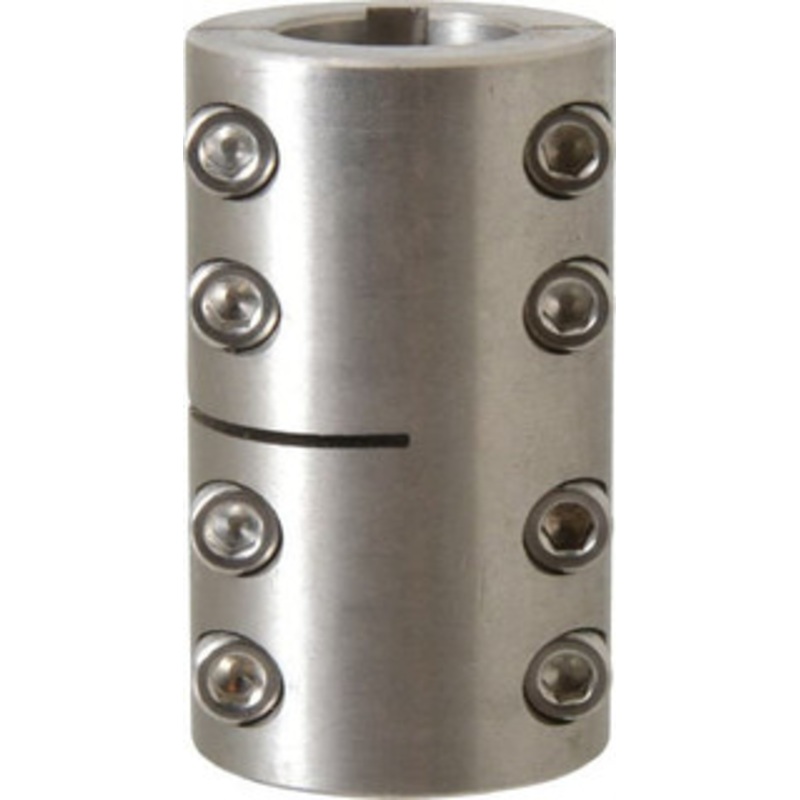 Climax 1 Inside x 1-3/4 Outside Diam, Two Piece Rigid Coupling with Keyway 3 Long x 1/4 Keyway Width x 1/8 Keyway Depth 2ISCC100-100SKW – 75242206