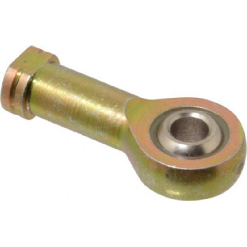 Alinabal 1/4 ID, 3/4 Max OD, 1,650 Lb Max Static Cap, Spherical Rod End 1/4-28 LH, 3/8 Shank Diam, 3/4 Shank Length, Steel with Molded Nyloy Raceway PFL4G – 73201949