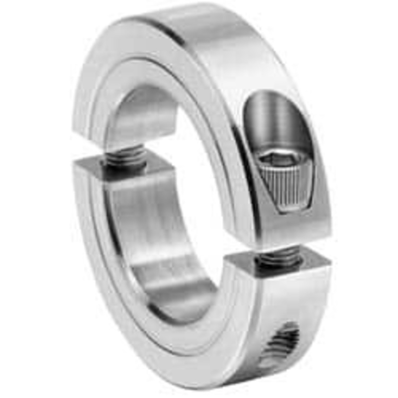 Climax 1-11/16 Bore, Stainless Steel, Two Piece Two Piece Split Shaft Collar 2-3/4 Outside Diam, 11/16 Wide 2C-168-S – 75241364