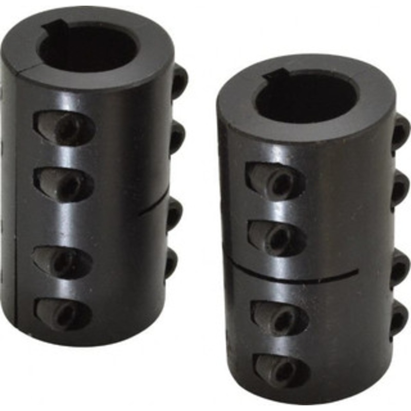 Climax 1 Inside x 1-3/4 Outside Diam, Two Piece Rigid Coupling with Keyway 3 Long x 1/4 Keyway Width x 1/8 Keyway Depth 2ISCC-100-100KW – 75242016