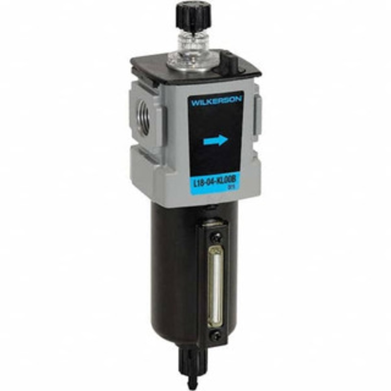 Wilkerson Lubricators, Type: Standard – Modular, Port Size NPT: 1/4, Maximum Working Pressure (psi): 250, Body Material: Aluminum Die Cast, Bowl Material: Aluminum, Cubic Feet per Minute: 88.00 L18-02-KL00B – 15973373