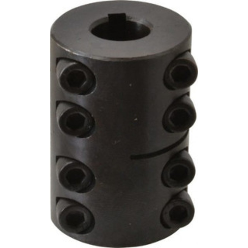 Climax 3/4 Inside x 1-1/2 Outside Diam, Two Piece Rigid Coupling with Keyway 2-1/4 Long x 3/16 Keyway Width x 3/32 Keyway Depth 2ISCC-075-062KW – 75241893
