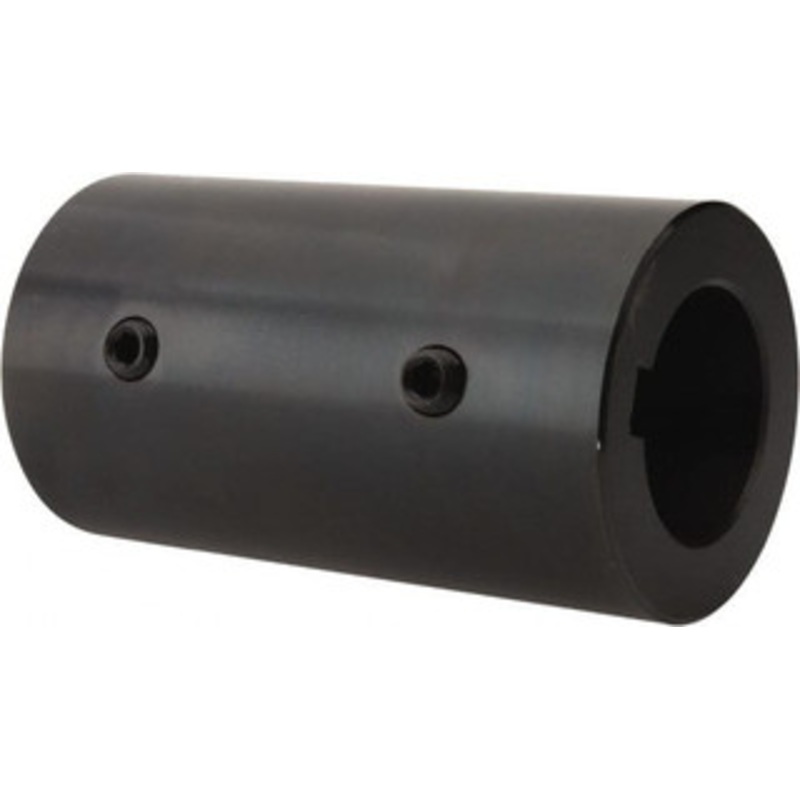 Climax 1-1/2 Inside x 2-1/2 Outside Diam, Mild Steel Set Screw Rigid Coupling with keyway 4-1/2 Long x 3/8 Keyway Width x 3/16 Keyway Depth RC-150-KW – 35465921