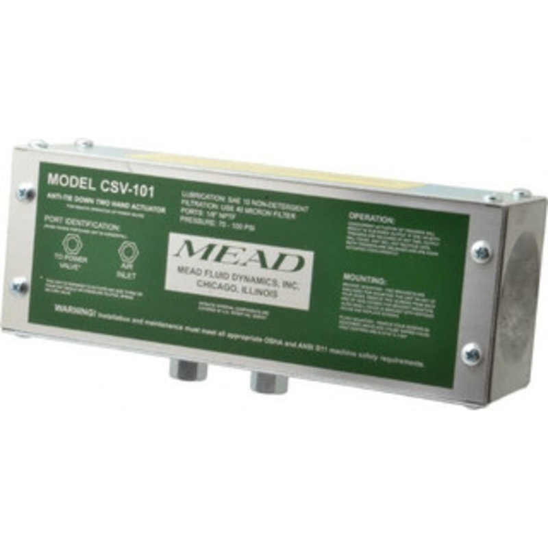 Bimba-Mead Fluid Dynamics Standard Air Pilot Two Hand Control Unit 120 Max psi CSV-101 – 80188113