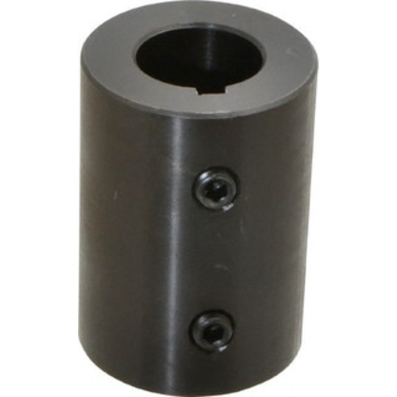 Climax 1-1/8 Inside x 2-1/8 Outside Diam, Mild Steel Set Screw Rigid Coupling with keyway 3 Long x 1/4 Keyway Width x 1/8 Keyway Depth RC-112-KW – 35465863