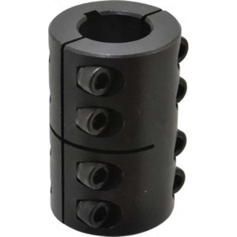 Climax 7/8 Inside x 1-5/8 Outside Diam, Two Piece Rigid Coupling with Keyway 2-1/2 Long x 3/16 Keyway Width x 3/32 Keyway Depth 2ISCC-087-087KW – 75241943