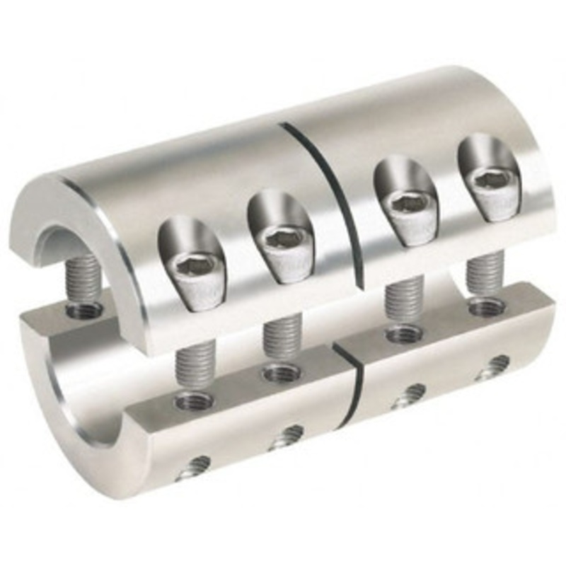 Climax 2 Bore, Stainless Steel, Two Piece Two Piece Split Shaft Collar 3-3/8 Outside Diam, 4-7/8 Wide 2ISCC-200-200-S – 73092090