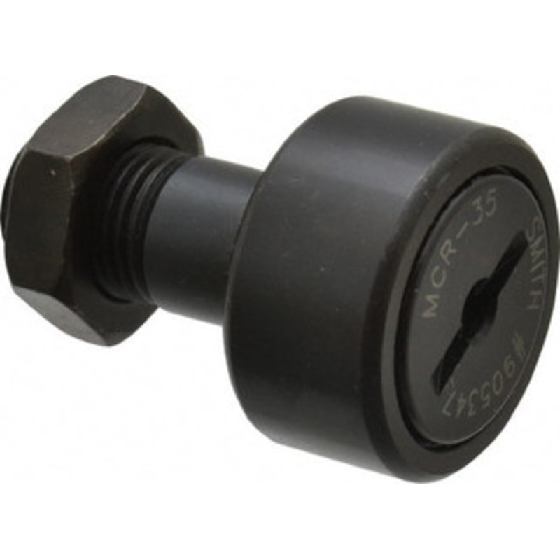 Accurate Bushing Co. 35mm Roller Diam x 18mm Width, 16mm Stud Diam x 32.5mm Length, Stud Cam Follower Steel, 17mm Thread Length, M16x1.5 Thread, 52mm OAL, 12,900 N Dynamic Cap, 19,000 N Static Cap MCR-35 – 36670875