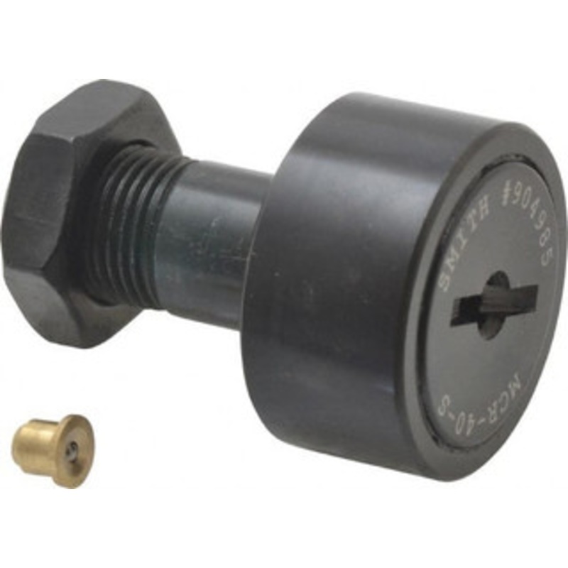 Accurate Bushing Co. 40mm Roller Diam x 20mm Width, 18mm Stud Diam x 36.5mm Length, Sealed Stud Cam Follower Steel, 19mm Thread Length, M18x1.5 Thread, 58mm OAL, 14,200 N Dynamic Cap, 20,400 N Static Cap MCR-40-S – 36670958