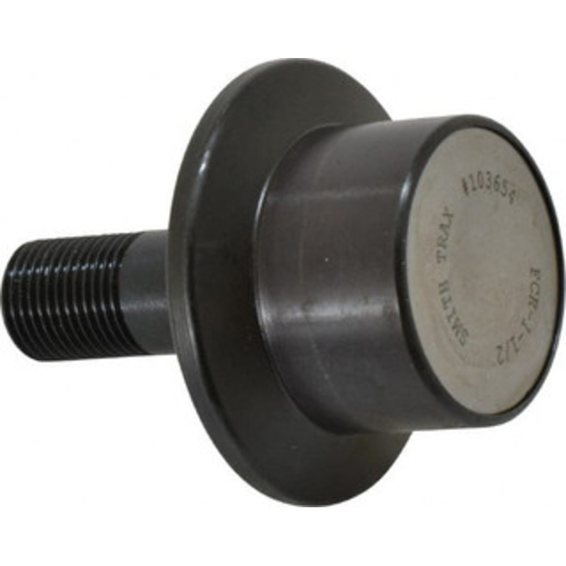 Accurate Bushing Co. 1-1/2 Roller Diam x 1-3/16 Width, 5/8 Stud Diam x 1-1/2 Length, Flanged Load Roller Steel, 3/4 Thread Length, 5/8-18 Thread, 2,520 Lb Dynamic Cap, 1,370 Lb Static Cap FCR-1-1/2 – 56612096