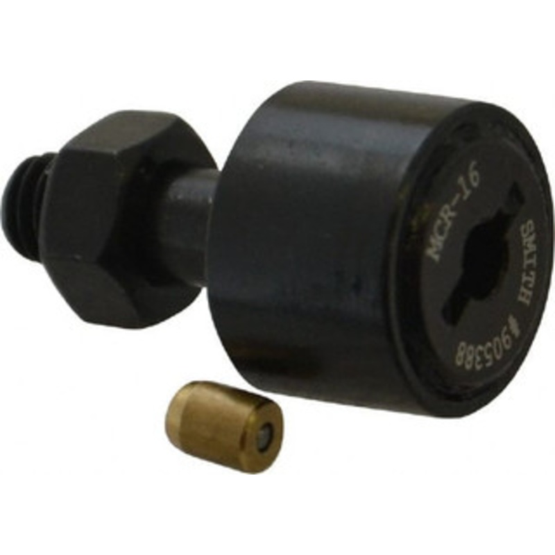 Accurate Bushing Co. 16mm Roller Diam x 11mm Width, 6mm Stud Diam x 16mm Length, Stud Cam Follower Steel, 8mm Thread Length, M6x1 Thread, 28mm OAL, 3,800 N Dynamic Cap, 3,750 N Static Cap MCR-16 – 36670826