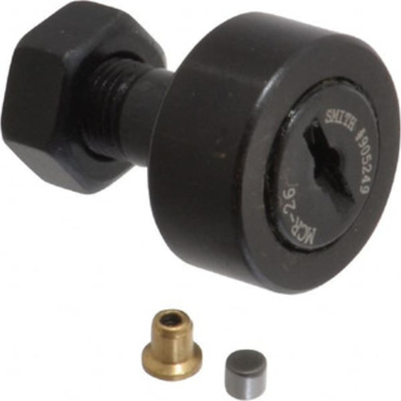 Accurate Bushing Co. 26mm Roller Diam x 12mm Width, 10mm Stud Diam x 23mm Length, Stud Cam Follower Steel, 12mm Thread Length, M10x1 Thread, 36mm OAL, 5,700 N Dynamic Cap, 6,500 N Static Cap MCR-26 – 36670859