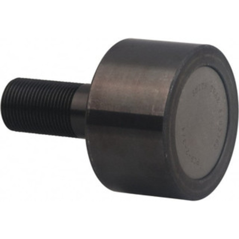 Accurate Bushing Co. 100mm Roller Diam x 52mm Width, 30mm Stud Diam x 80mm Length, Plain Stud Load Runner Carbon Steel, 50mm Thread Length, M30 x 3.5 Thread, 132mm OAL, 63,600 N Dynamic Cap, 89,000 N Static Cap MPCR-100 – 62894092