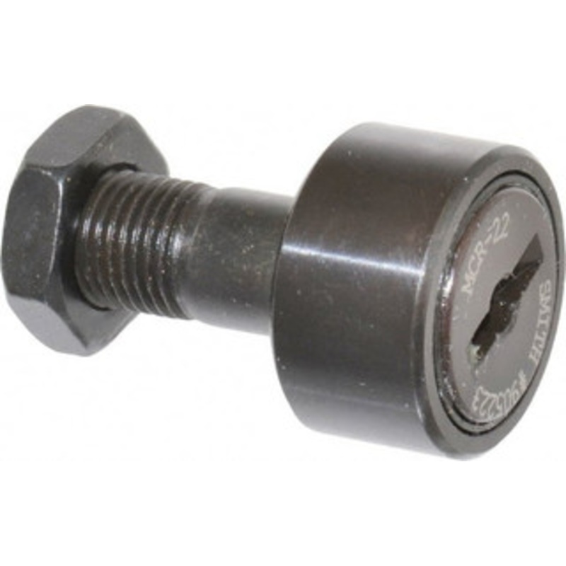 Accurate Bushing Co. 22mm Roller Diam x 12mm Width, 10mm Stud Diam x 23mm Length, Stud Cam Follower Steel, 12mm Thread Length, M10x1 Thread, 36mm OAL, 5,700 N Dynamic Cap, 6,500 N Static Cap MCR-22 – 36670842