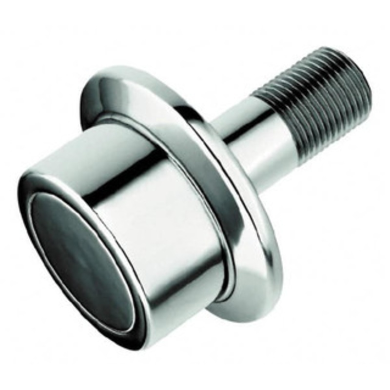 Accurate Bushing Co. 1-3/4 Roller Diam x 1-3/16 Width, 3/4 Stud Diam x 1-3/4 Length, Flanged Load Roller Steel, 7/8 Thread Length, 3/4-16 Thread, 2,520 Lb Dynamic Cap, 1,370 Lb Static Cap FCR-1-3/4 – 56612104