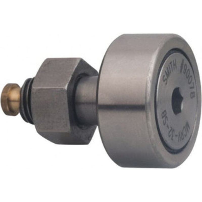Accurate Bushing Co. 16mm Roller Diam x 11mm Width, 6mm Stud Diam x 16mm Length, Sealed Stud Cam Follower with Hex Carbon Steel, 8mm Thread Length, M6 X 1 Thread, 28mm OAL, 3,800 N Dynamic Cap, 3,750 N Static Cap MCR-16-SB – 88993654