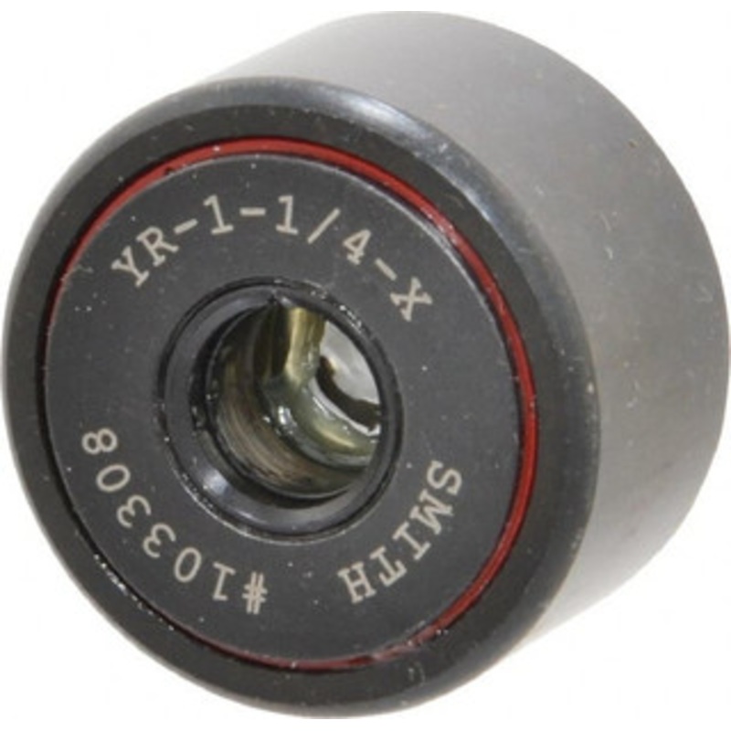 Accurate Bushing Co. 3/8 Bore, 1-1/4 Roller Diam x 3/4 Roller Width, Steel Yoke Cam Follower 4,470 Lb Dynamic Load Capacity, 13/16 Overall Width YR-1-1/4-X – 36670776