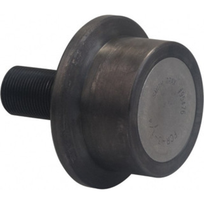 Accurate Bushing Co. 100mm Roller Diam x 52mm Width, 30mm Stud Diam x 80mm Length, Flanged Load Roller Carbon Steel, 50mm Thread Length, M30 x 3.5 Thread, 132mm OAL, 63,600 N Dynamic Cap, 89,900 N Static Cap MFCR-100 – 62894258