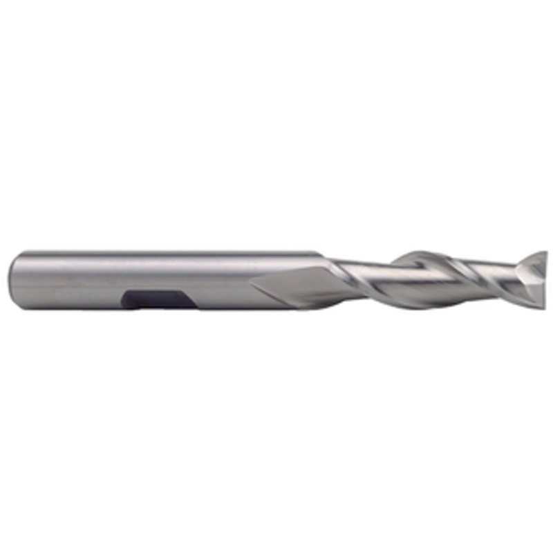 Weldon Ski-Kut 2 Flute H.S.S. Roughing End Mill, 3/8 Size, 3/8 Shank Diameter, 1-1/2 Length of Cut, 3-1/4 Overall Length