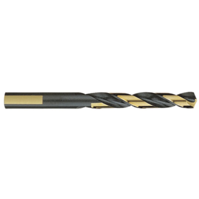 Triumph Twist Drill 135 Split Point H.S.S. Mechanics Length Twist Drill, 19/64 Size, 2-3/8 Flute Length, 3-7/8 Overall Length