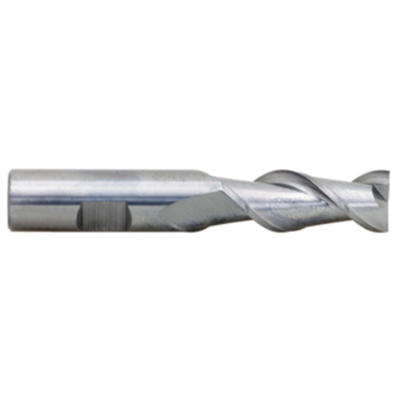 Weldon Ski-Carb 2 Flute Solid Carbide Single End Mill For Aluminum, 3/4 Size/Shank Diameter, 7 OAL